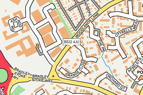 BS32 4JU map - OS OpenMap – Local (Ordnance Survey)