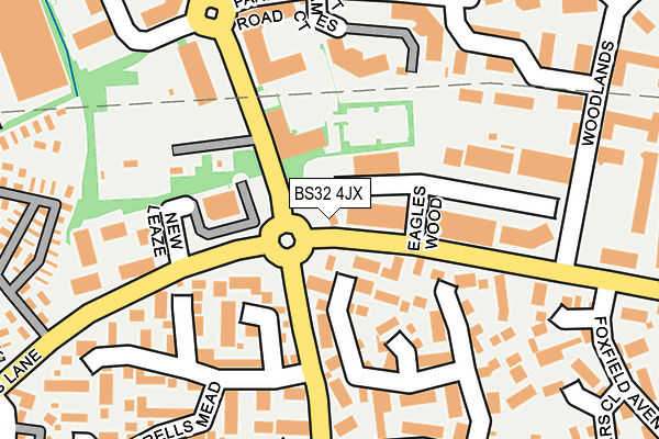 BS32 4JX map - OS OpenMap – Local (Ordnance Survey)