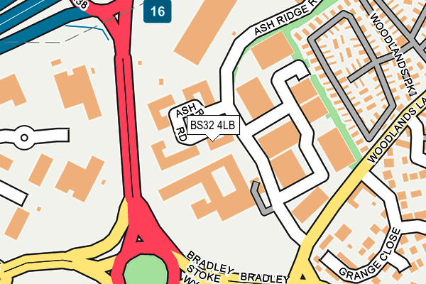 BS32 4LB map - OS OpenMap – Local (Ordnance Survey)