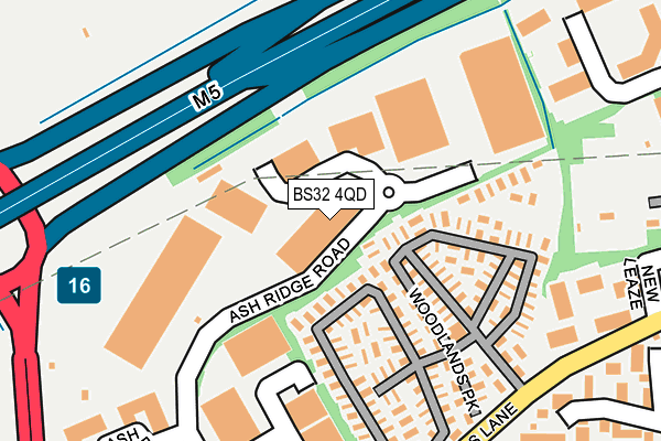 BS32 4QD map - OS OpenMap – Local (Ordnance Survey)