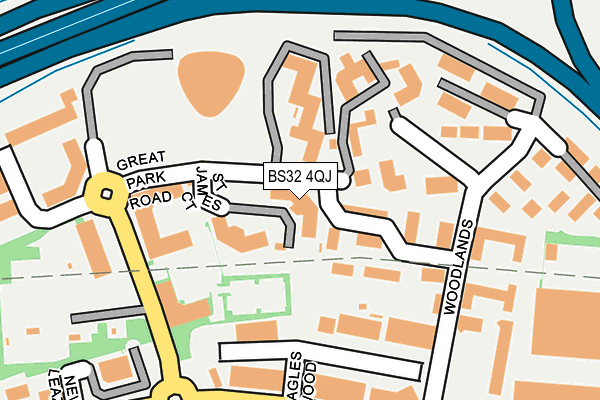 BS32 4QJ map - OS OpenMap – Local (Ordnance Survey)