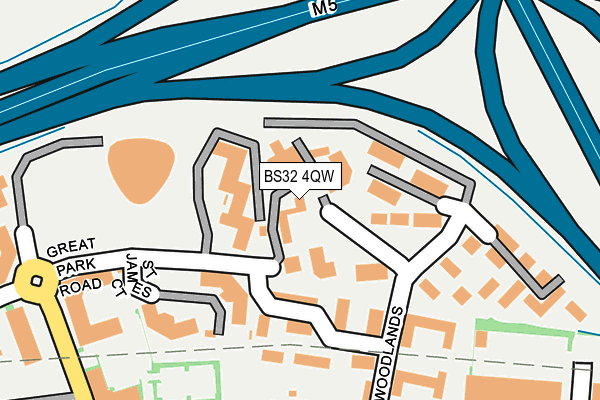BS32 4QW map - OS OpenMap – Local (Ordnance Survey)