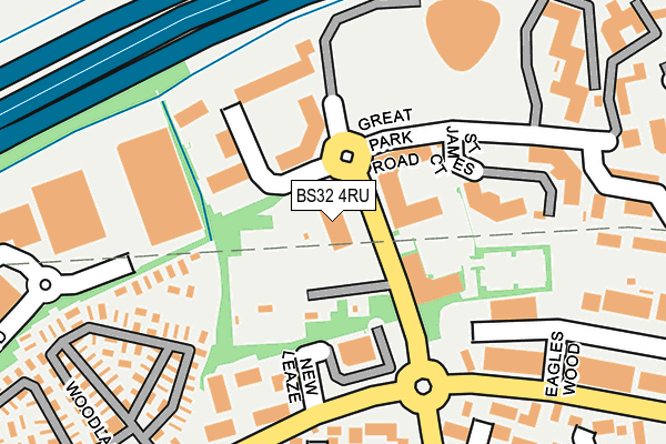 BS32 4RU map - OS OpenMap – Local (Ordnance Survey)