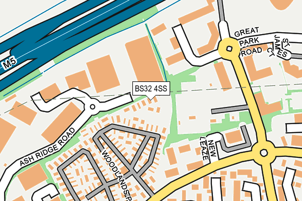 BS32 4SS map - OS OpenMap – Local (Ordnance Survey)