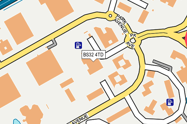 BS32 4TD map - OS OpenMap – Local (Ordnance Survey)