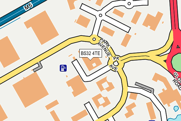 BS32 4TE map - OS OpenMap – Local (Ordnance Survey)