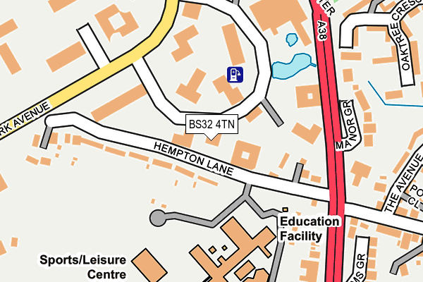 BS32 4TN map - OS OpenMap – Local (Ordnance Survey)