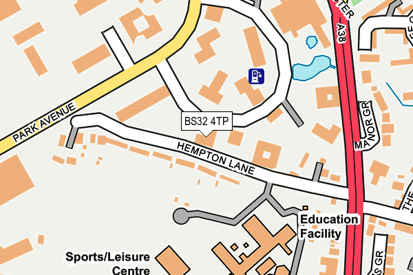 BS32 4TP map - OS OpenMap – Local (Ordnance Survey)