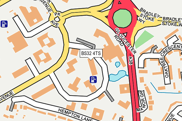 BS32 4TS map - OS OpenMap – Local (Ordnance Survey)