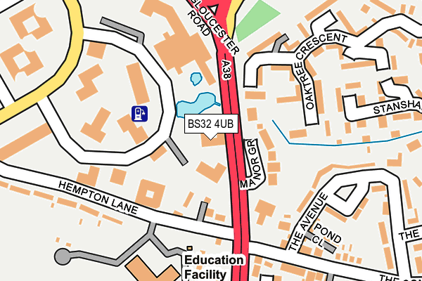 BS32 4UB map - OS OpenMap – Local (Ordnance Survey)