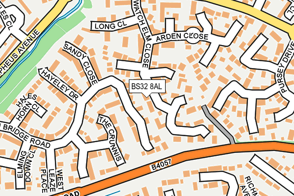 BS32 8AL map - OS OpenMap – Local (Ordnance Survey)