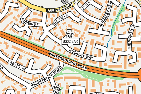 BS32 8AR map - OS OpenMap – Local (Ordnance Survey)