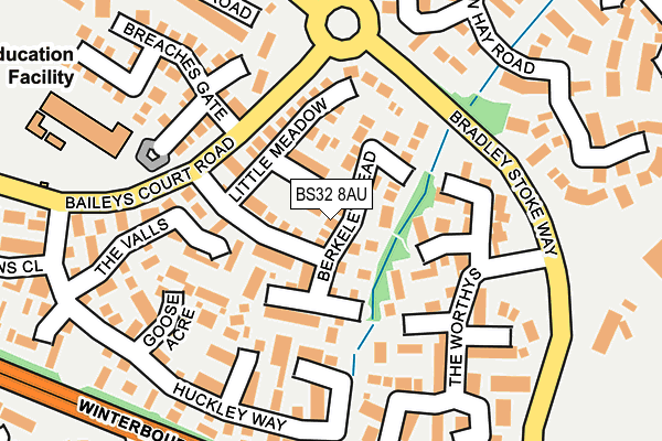 BS32 8AU map - OS OpenMap – Local (Ordnance Survey)