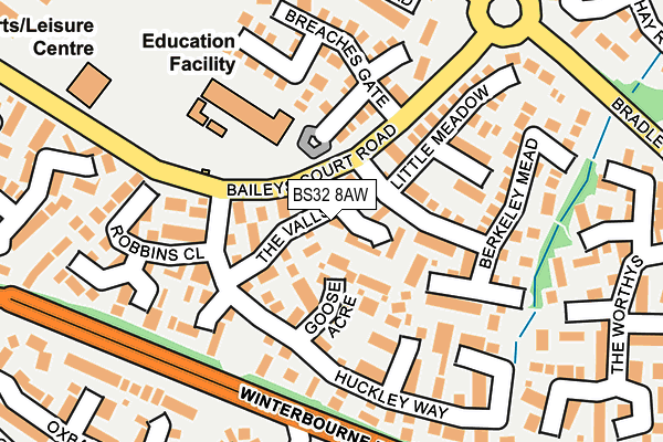 BS32 8AW map - OS OpenMap – Local (Ordnance Survey)