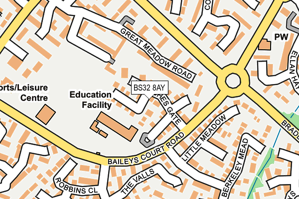 BS32 8AY map - OS OpenMap – Local (Ordnance Survey)