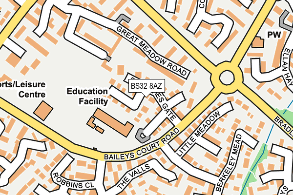 BS32 8AZ map - OS OpenMap – Local (Ordnance Survey)
