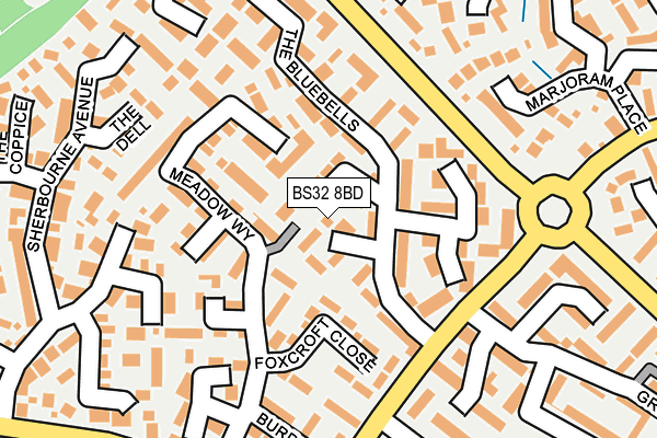 BS32 8BD map - OS OpenMap – Local (Ordnance Survey)