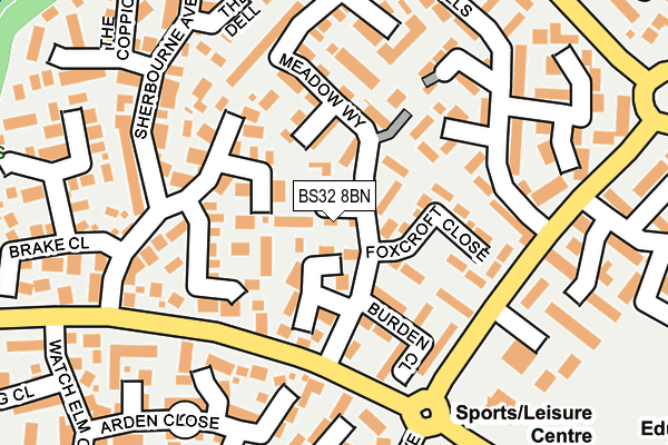 BS32 8BN map - OS OpenMap – Local (Ordnance Survey)