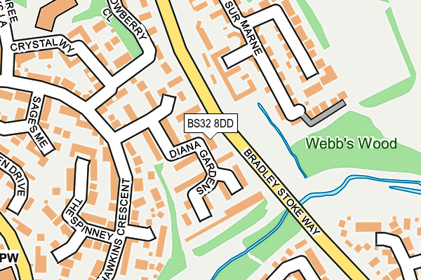 BS32 8DD map - OS OpenMap – Local (Ordnance Survey)