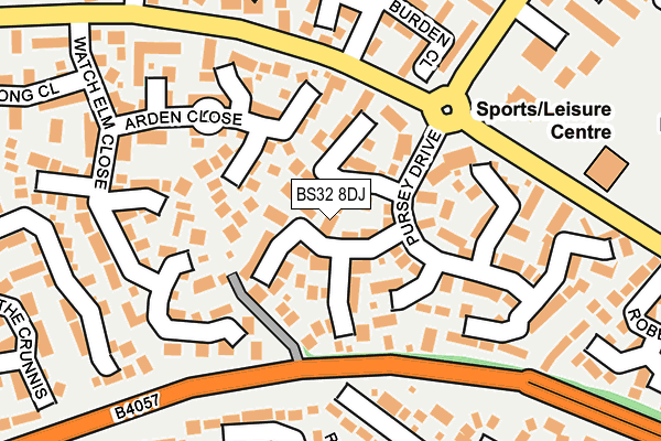 BS32 8DJ map - OS OpenMap – Local (Ordnance Survey)