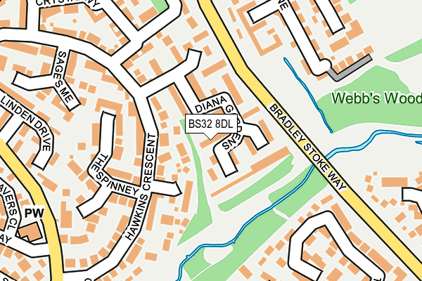 BS32 8DL map - OS OpenMap – Local (Ordnance Survey)