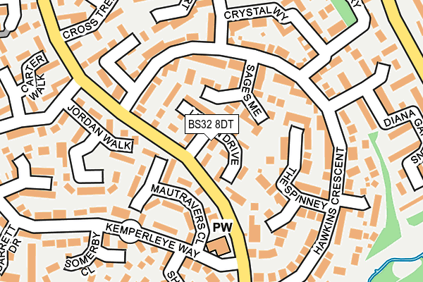 BS32 8DT map - OS OpenMap – Local (Ordnance Survey)