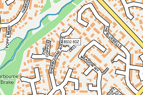 BS32 8DZ map - OS OpenMap – Local (Ordnance Survey)