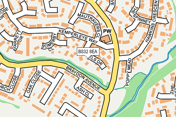 BS32 8EA map - OS OpenMap – Local (Ordnance Survey)