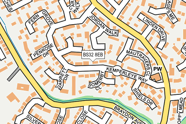 BS32 8EB map - OS OpenMap – Local (Ordnance Survey)