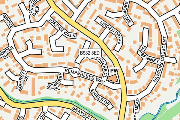 BS32 8ED map - OS OpenMap – Local (Ordnance Survey)