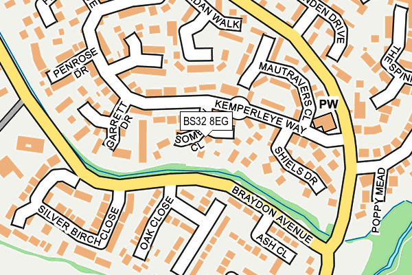 BS32 8EG map - OS OpenMap – Local (Ordnance Survey)