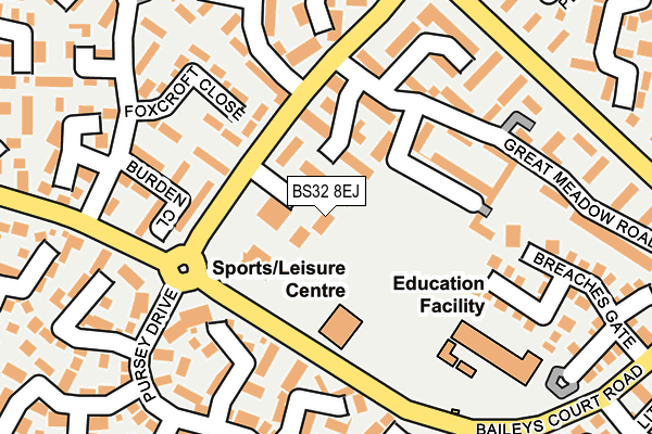 BS32 8EJ map - OS OpenMap – Local (Ordnance Survey)