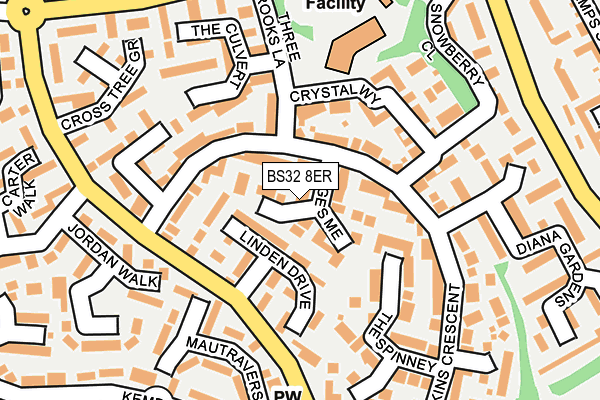 BS32 8ER map - OS OpenMap – Local (Ordnance Survey)