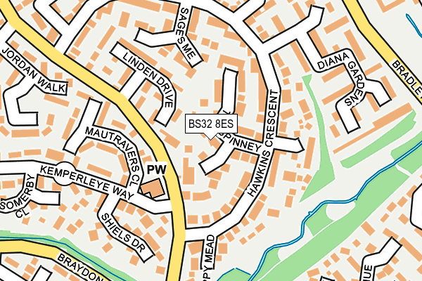 BS32 8ES map - OS OpenMap – Local (Ordnance Survey)