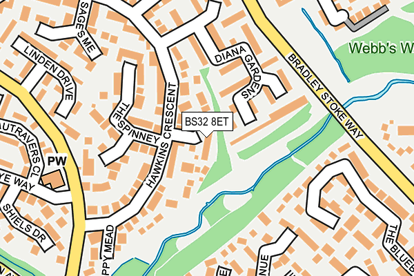 BS32 8ET map - OS OpenMap – Local (Ordnance Survey)