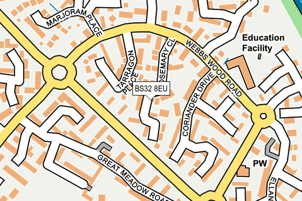 BS32 8EU map - OS OpenMap – Local (Ordnance Survey)