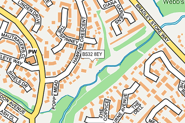 BS32 8EY map - OS OpenMap – Local (Ordnance Survey)