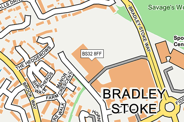 BS32 8FF map - OS OpenMap – Local (Ordnance Survey)