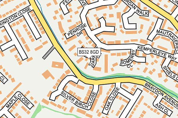 BS32 8GD map - OS OpenMap – Local (Ordnance Survey)