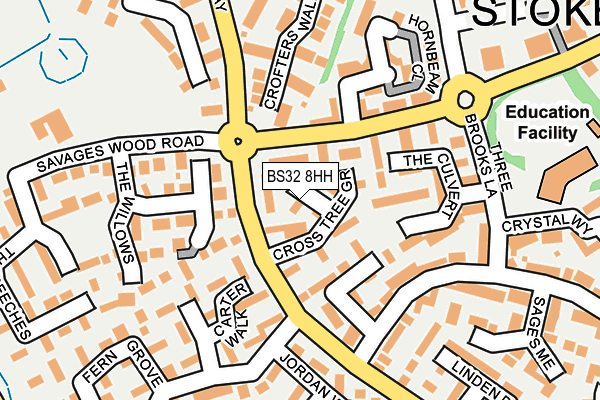 BS32 8HH map - OS OpenMap – Local (Ordnance Survey)