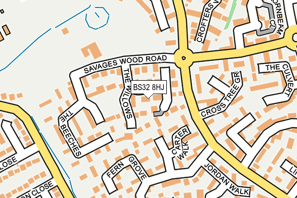 BS32 8HJ map - OS OpenMap – Local (Ordnance Survey)