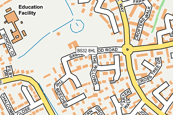 BS32 8HL map - OS OpenMap – Local (Ordnance Survey)