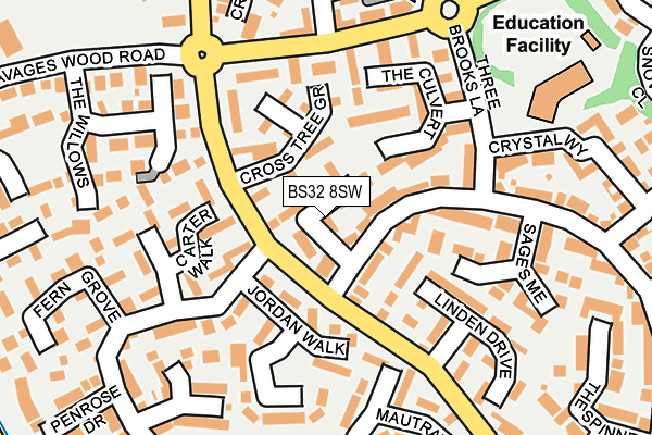 BS32 8SW map - OS OpenMap – Local (Ordnance Survey)