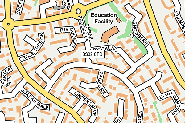 BS32 8TD map - OS OpenMap – Local (Ordnance Survey)