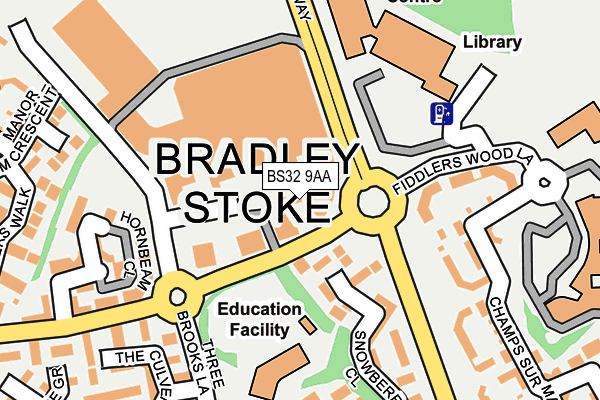 BS32 9AA map - OS OpenMap – Local (Ordnance Survey)