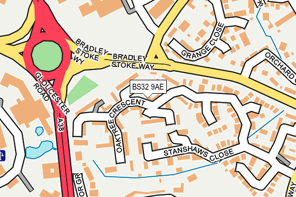 BS32 9AE map - OS OpenMap – Local (Ordnance Survey)