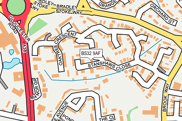 BS32 9AF map - OS OpenMap – Local (Ordnance Survey)