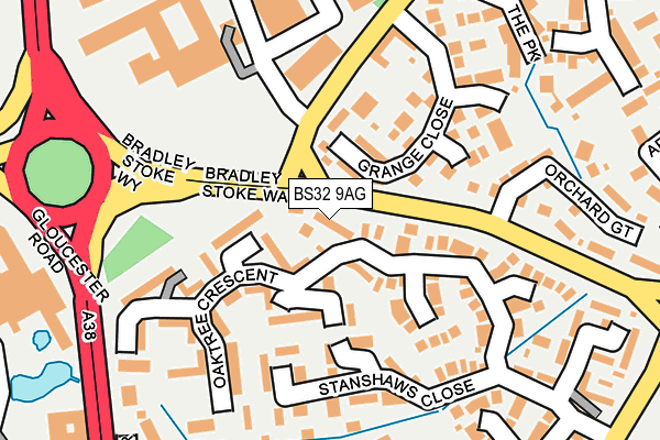 BS32 9AG map - OS OpenMap – Local (Ordnance Survey)