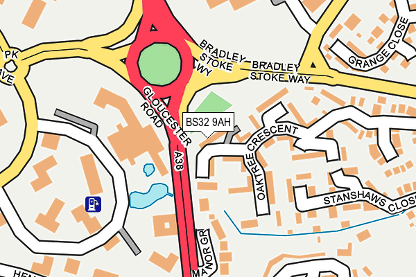 BS32 9AH map - OS OpenMap – Local (Ordnance Survey)