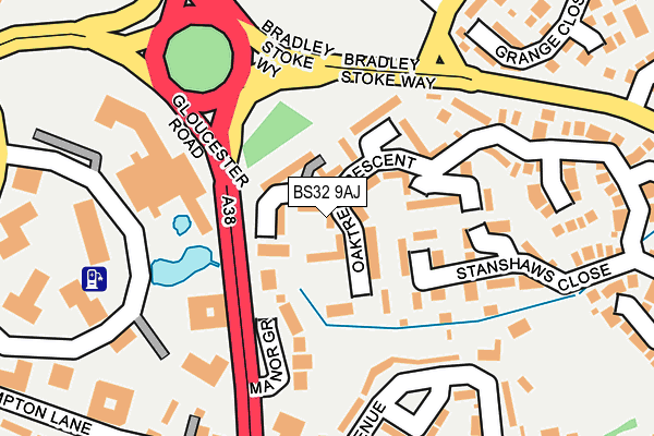 BS32 9AJ map - OS OpenMap – Local (Ordnance Survey)